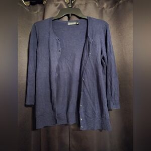 7th Avenue Design Studio Navy Cardigan | Size S | NY & Co